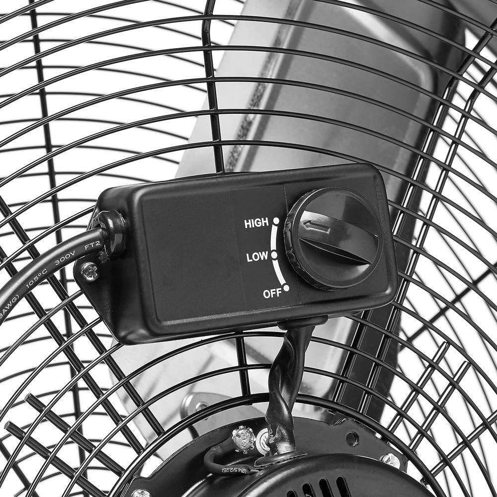 24 In. 2 Speed Rotating Drum Fan, Black